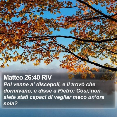Matteo 26:40 RIV Bible Verse Image