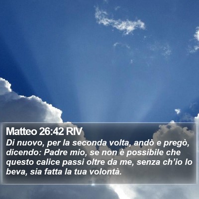 Matteo 26:42 RIV Bible Verse Image