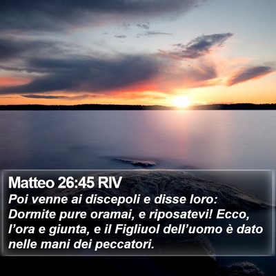 Matteo 26:45 RIV Bible Verse Image