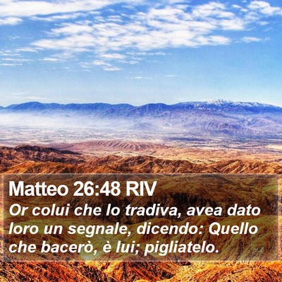 Matteo 26:48 RIV Bible Verse Image
