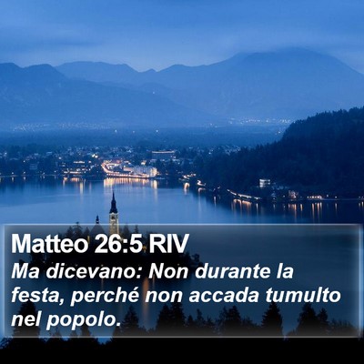 Matteo 26:5 RIV Bible Verse Image