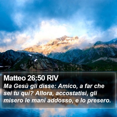 Matteo 26:50 RIV Bible Verse Image