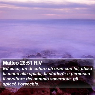 Matteo 26:51 RIV Bible Verse Image