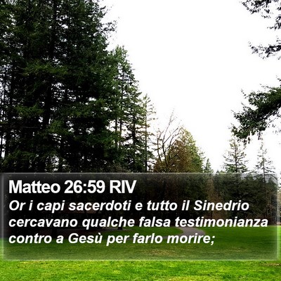 Matteo 26:59 RIV Bible Verse Image