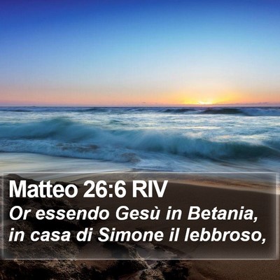 Matteo 26:6 RIV Bible Verse Image
