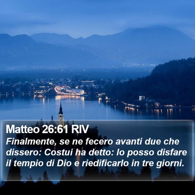 Matteo 26:61 RIV Bible Verse Image