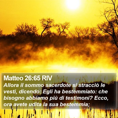 Matteo 26:65 RIV Bible Verse Image