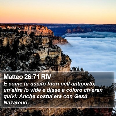 Matteo 26:71 RIV Bible Verse Image