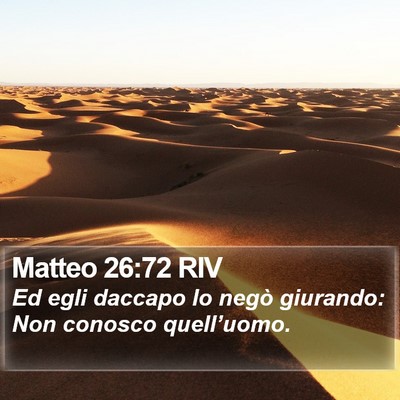 Matteo 26:72 RIV Bible Verse Image