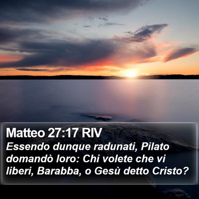 Matteo 27:17 RIV Bible Verse Image
