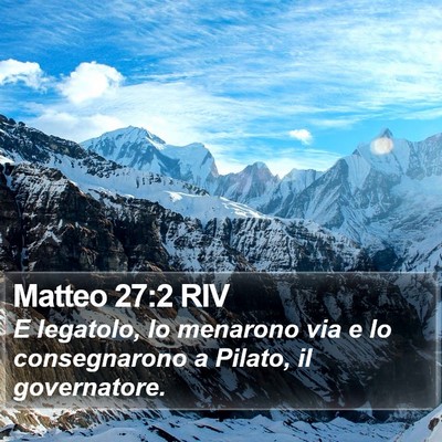 Matteo 27:2 RIV Bible Verse Image