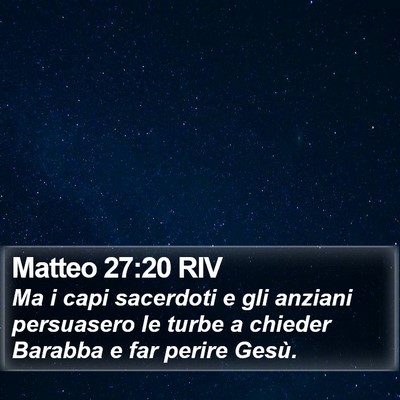 Matteo 27:20 RIV Bible Verse Image