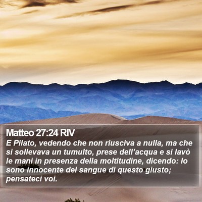 Matteo 27:24 RIV Bible Verse Image