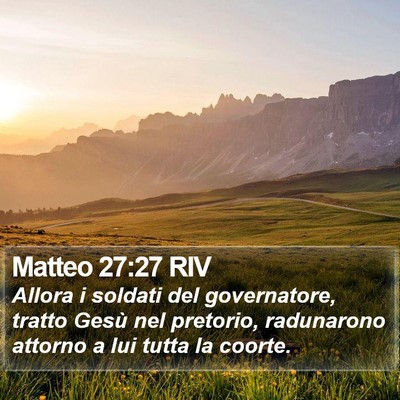 Matteo 27:27 RIV Bible Verse Image