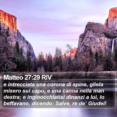 Matteo 27:29 RIV Bible Verse Image