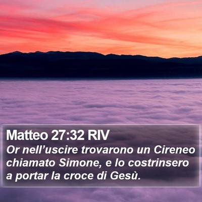 Matteo 27:32 RIV Bible Verse Image
