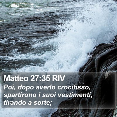 Matteo 27:35 RIV Bible Verse Image