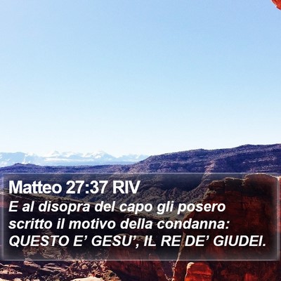 Matteo 27:37 RIV Bible Verse Image