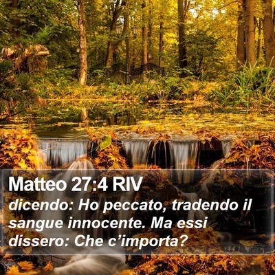 Matteo 27:4 RIV Bible Verse Image
