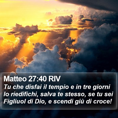 Matteo 27:40 RIV Bible Verse Image