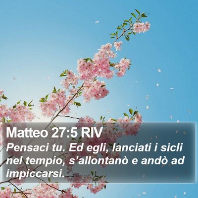 Matteo 27:5 RIV Bible Verse Image
