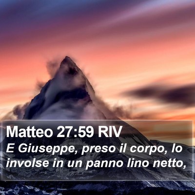 Matteo 27:59 RIV Bible Verse Image