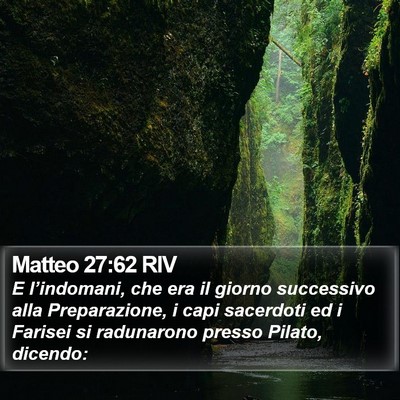 Matteo 27:62 RIV Bible Verse Image