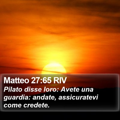 Matteo 27:65 RIV Bible Verse Image