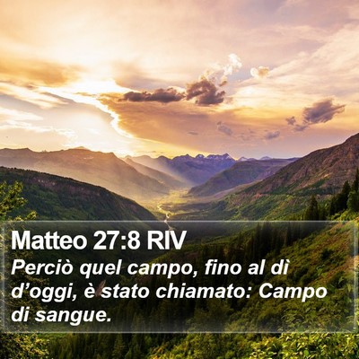 Matteo 27:8 RIV Bible Verse Image
