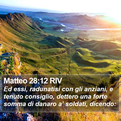 Matteo 28:12 RIV Bible Verse Image