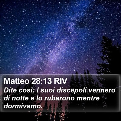 Matteo 28:13 RIV Bible Verse Image