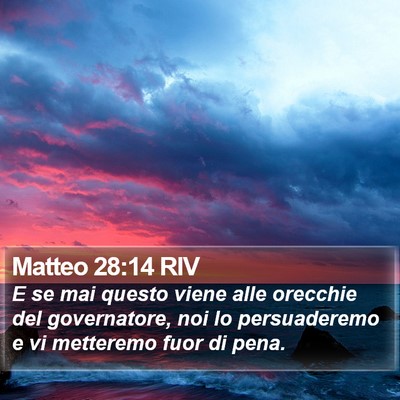 Matteo 28:14 RIV Bible Verse Image