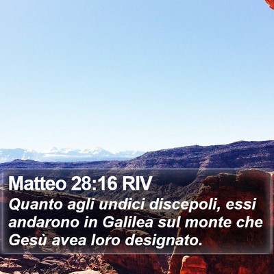 Matteo 28:16 RIV Bible Verse Image