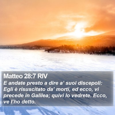 Matteo 28:7 RIV Bible Verse Image