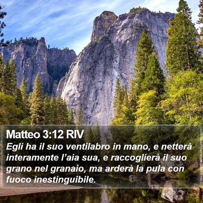 Matteo 3:12 RIV Bible Verse Image