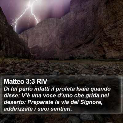 Matteo 3:3 RIV Bible Verse Image