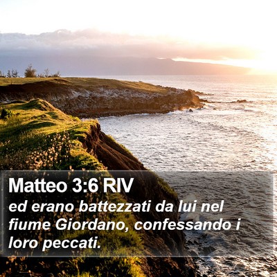 Matteo 3:6 RIV Bible Verse Image
