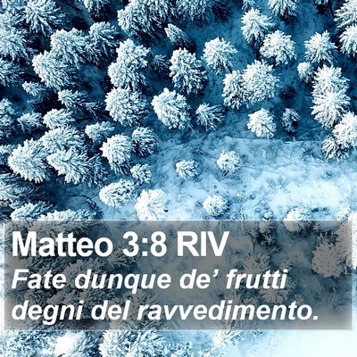 Matteo 3:8 RIV Bible Verse Image