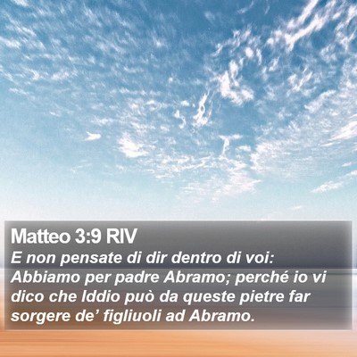 Matteo 3:9 RIV Bible Verse Image