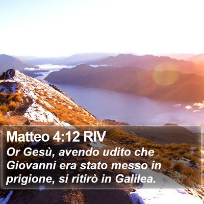 Matteo 4:12 RIV Bible Verse Image