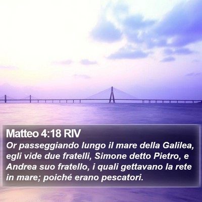 Matteo 4:18 RIV Bible Verse Image