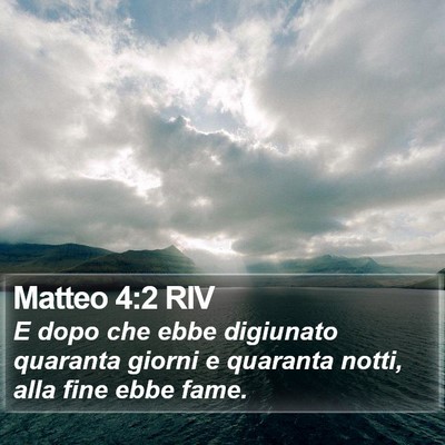 Matteo 4:2 RIV Bible Verse Image