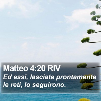Matteo 4:20 RIV Bible Verse Image