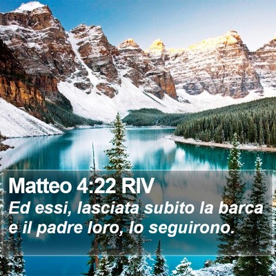 Matteo 4:22 RIV Bible Verse Image