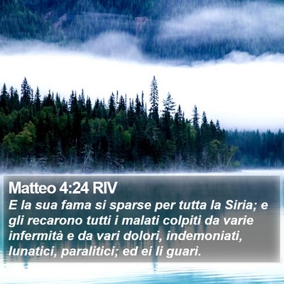 Matteo 4:24 RIV Bible Verse Image