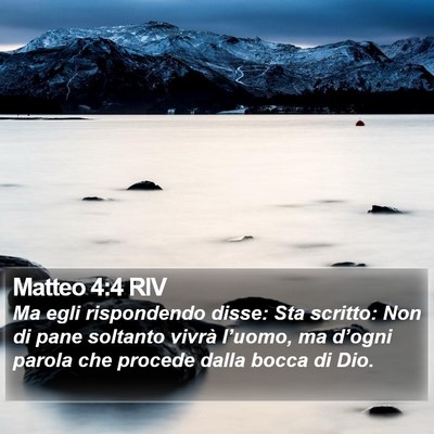 Matteo 4:4 RIV Bible Verse Image
