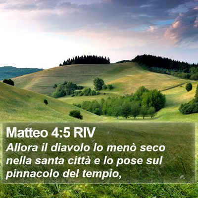 Matteo 4:5 RIV Bible Verse Image