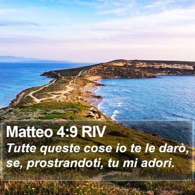 Matteo 4:9 RIV Bible Verse Image