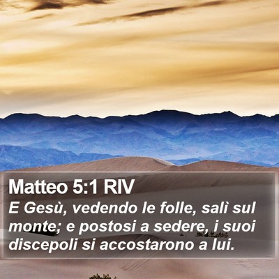 Matteo 5:1 RIV Bible Verse Image