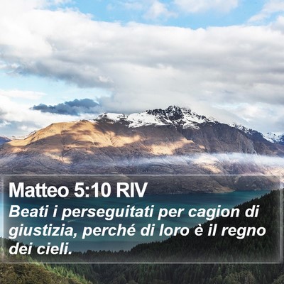 Matteo 5:10 RIV Bible Verse Image